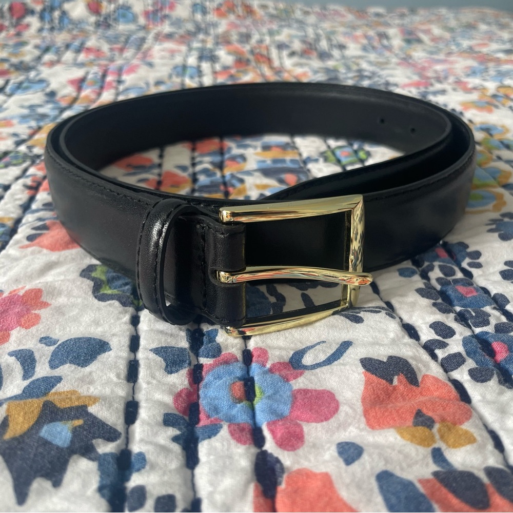 Sz 40 Jos. A. Bank Black Genuine Leather Dress Belt
